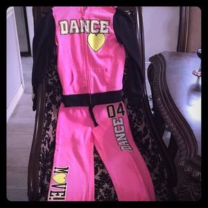 sweat pants and jacket Justice girls size 8